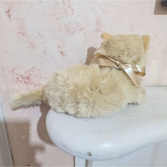 TB Trading Co cat kitten plush stuffed animal toy  blue eyes yellow tan 10" - Picture 4 of 8